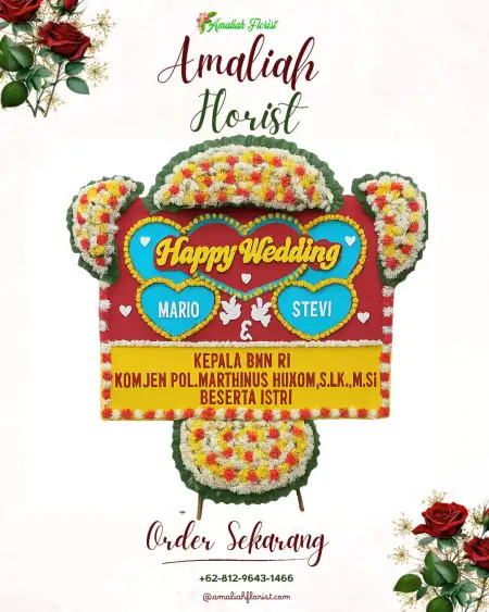 Papan Bunga Pernikahan Nitikan